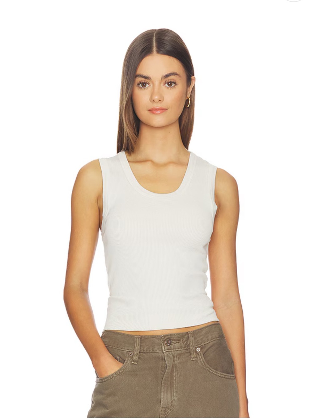 Agolde Poppy Tank Top in Bone